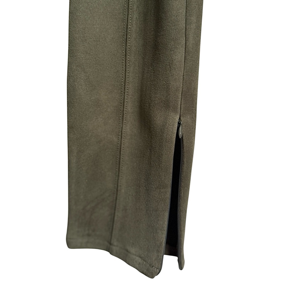 Anthropologie High Rise Elastic Waist Green Pull On Ankle Zip Leggings 30T NWOT - Picture 11 of 16